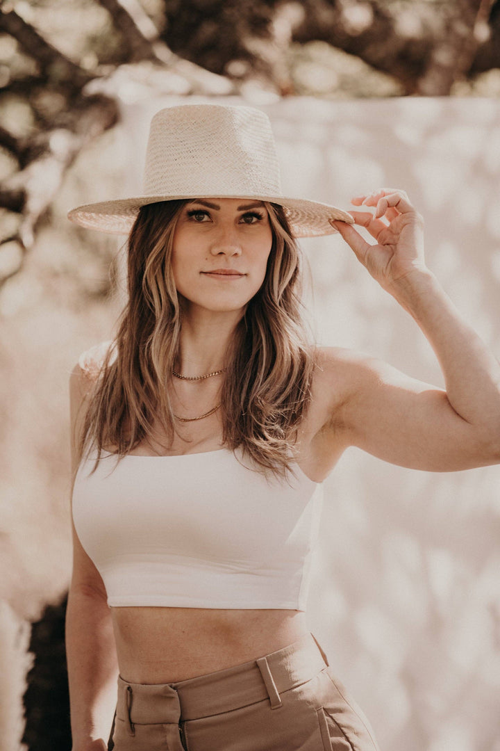 Sienna | Palm Straw Fedora Hat: M/L