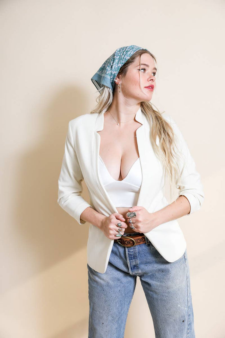 Cotton Field of Flowers Bandana - Muted Color Tones: Berry