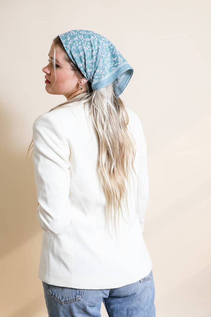 Cotton Field of Flowers Bandana - Muted Color Tones: Berry
