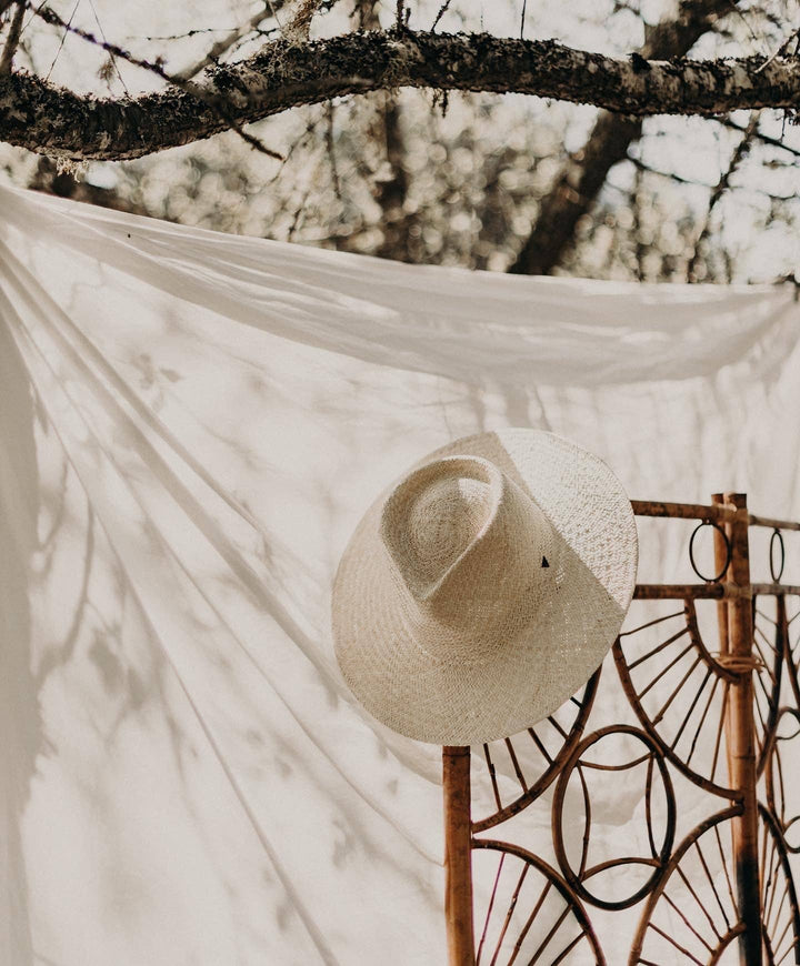 Sienna | Palm Straw Fedora Hat: M/L