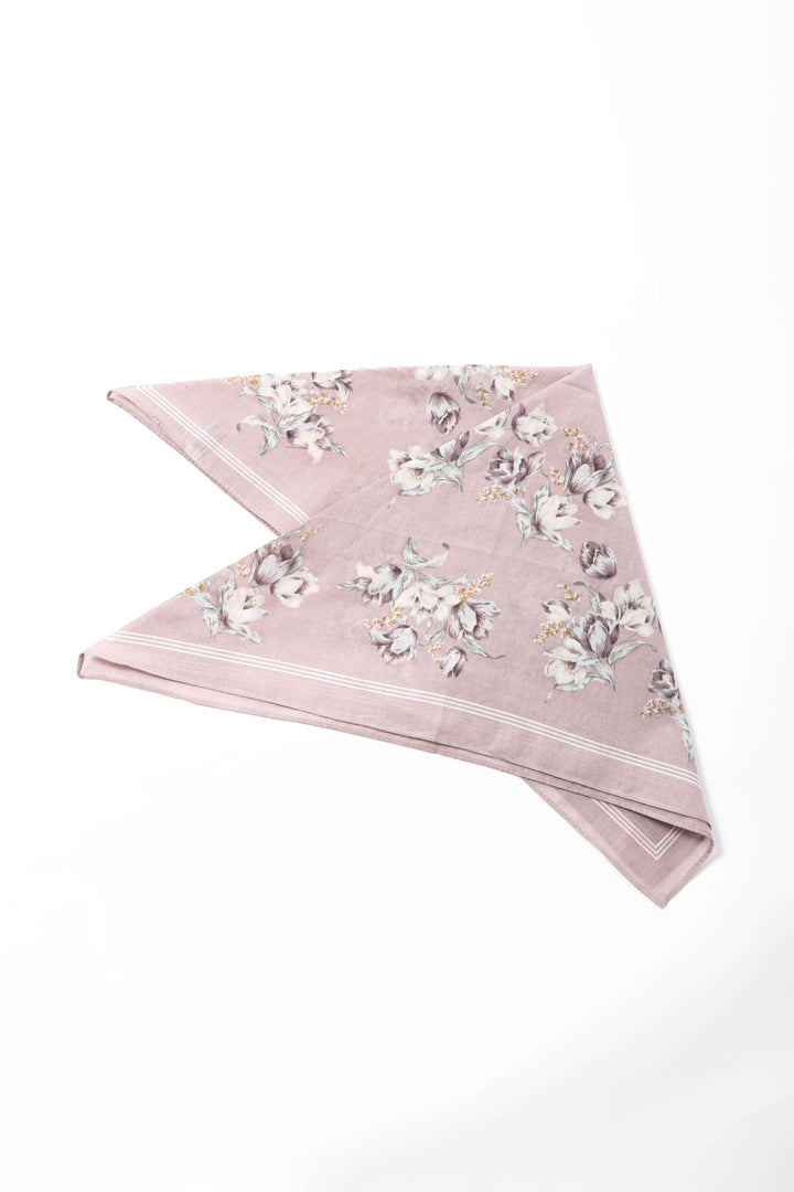 High-Quality Orchid Pattern Bandana - Ideal for All Seasons: Mauve