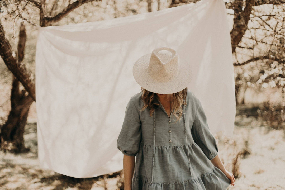 Sienna | Palm Straw Fedora Hat: M/L