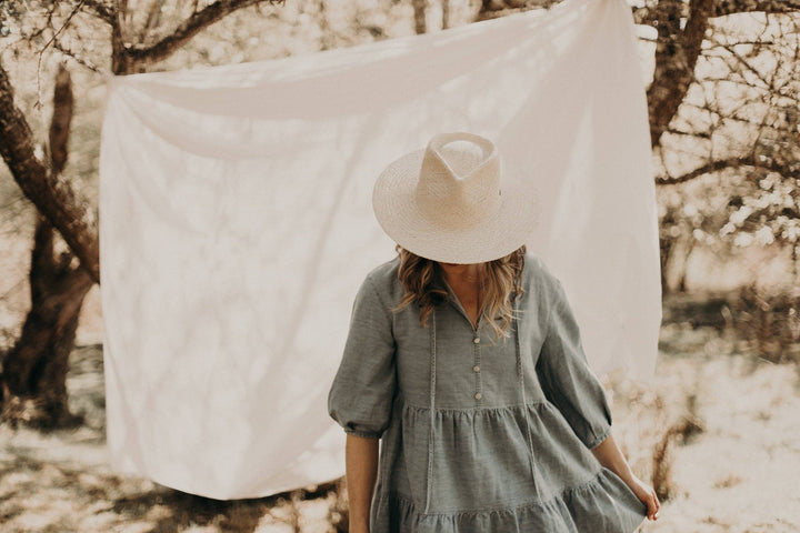 Sienna | Palm Straw Fedora Hat: M/L