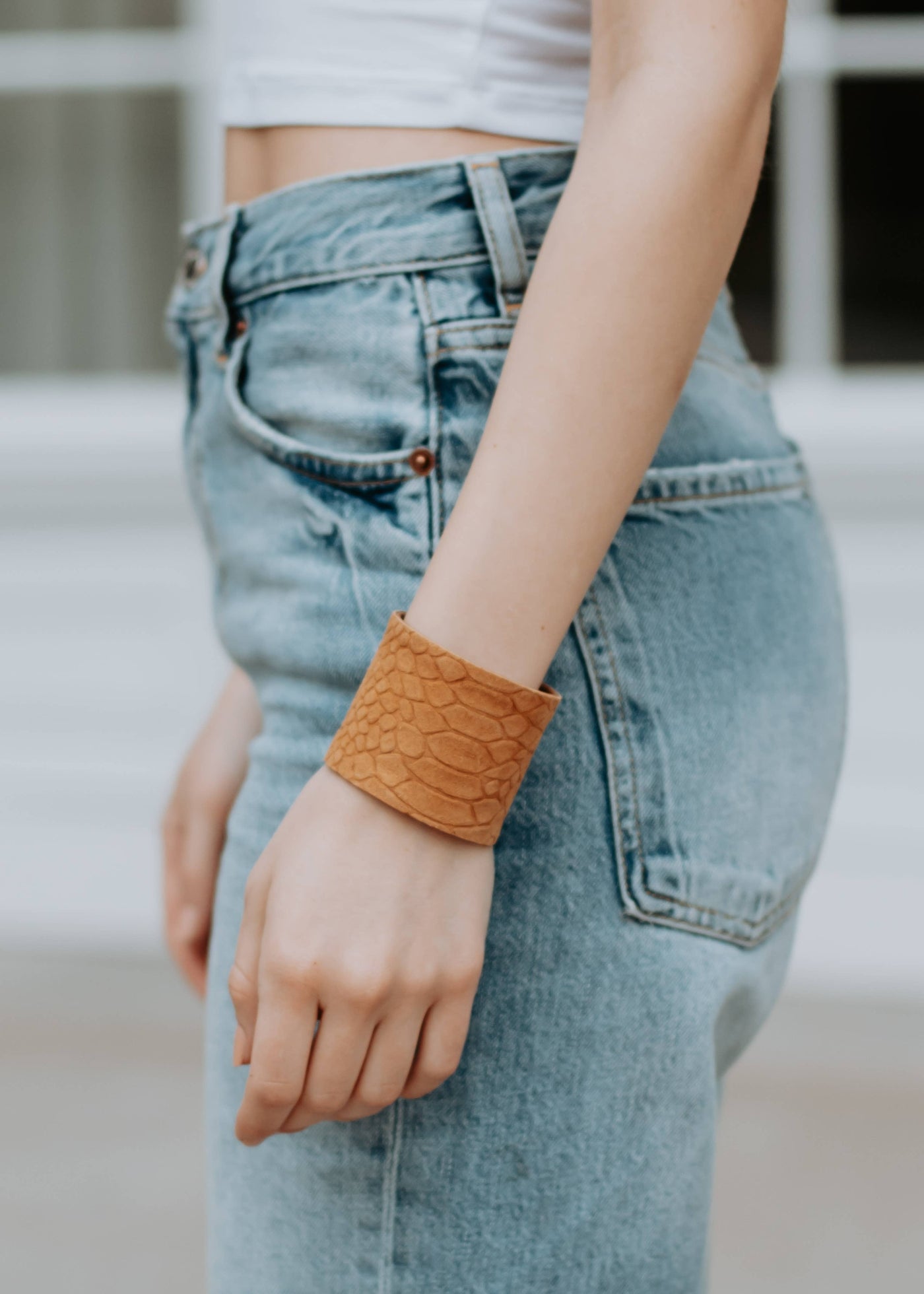 Suede Brown Cuff Bracelet