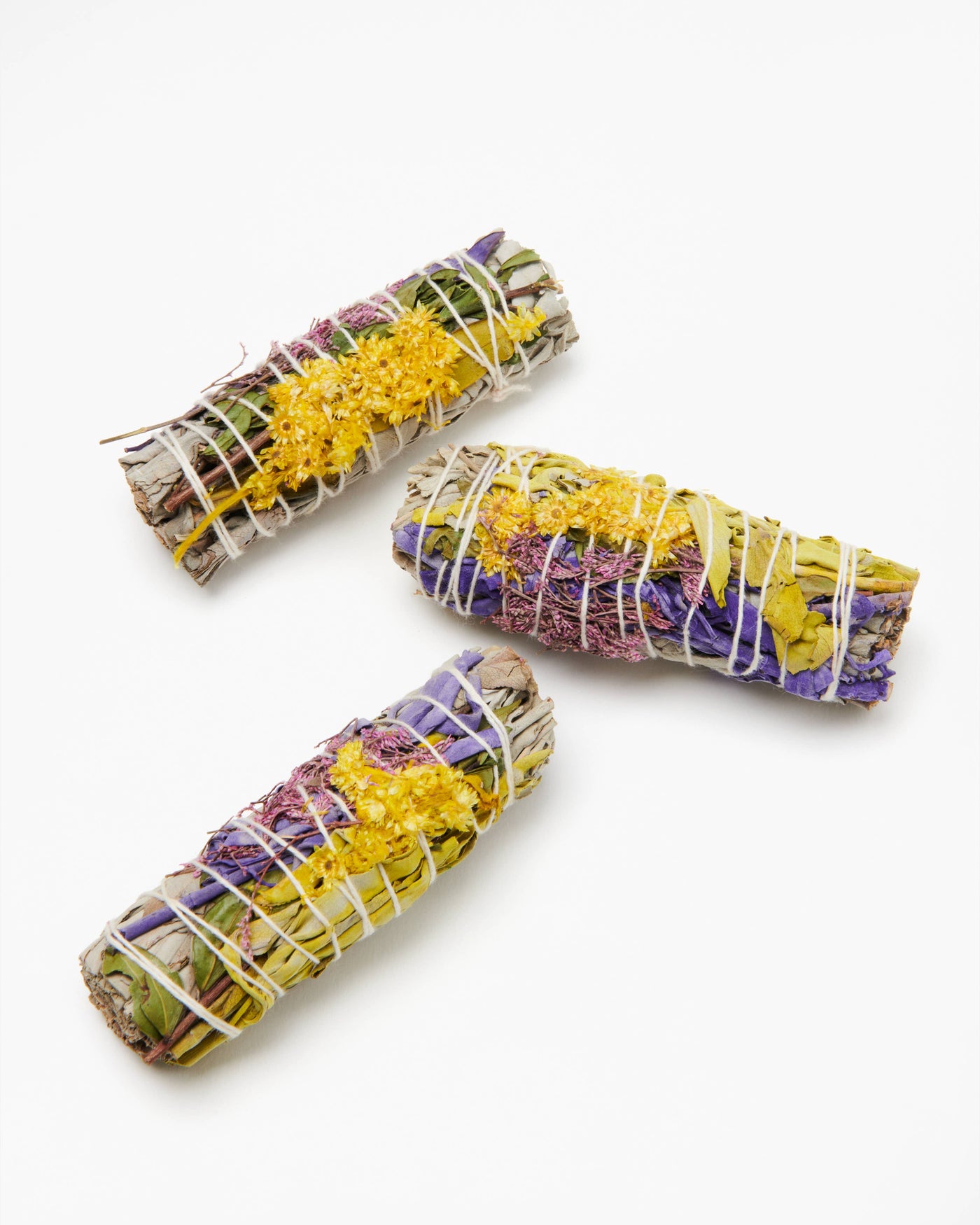 White Sage + Marigold Flowers Smudge Bundles