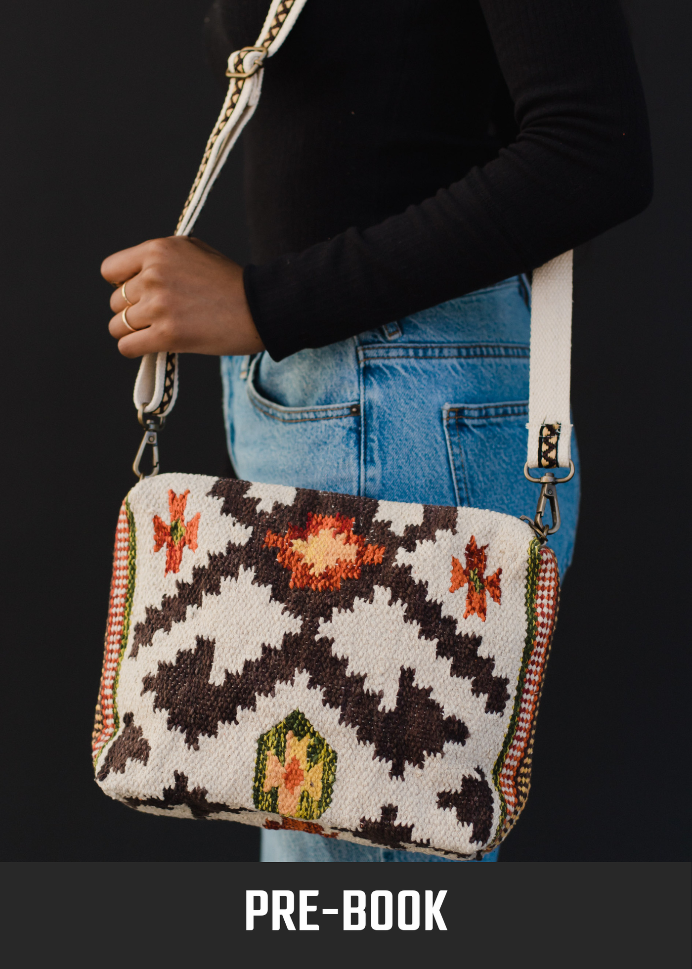 Tan & Brown Aztec Crossbody